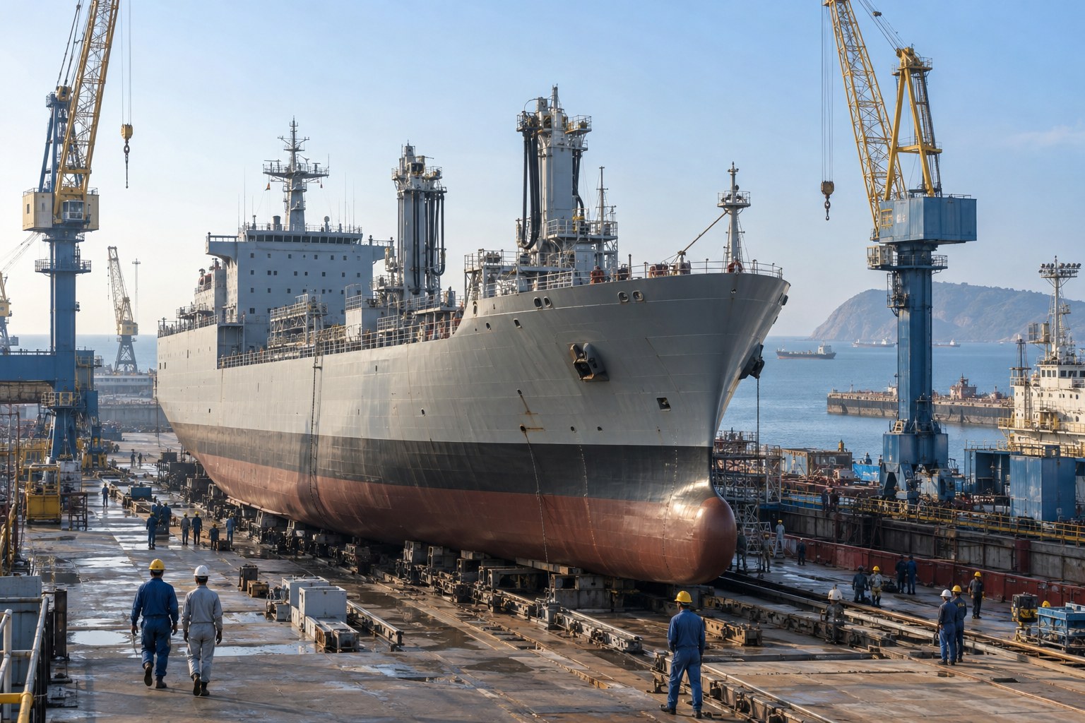 Navy's first Fleet Support Ship, FSS-1, launched at Visakhapatnam