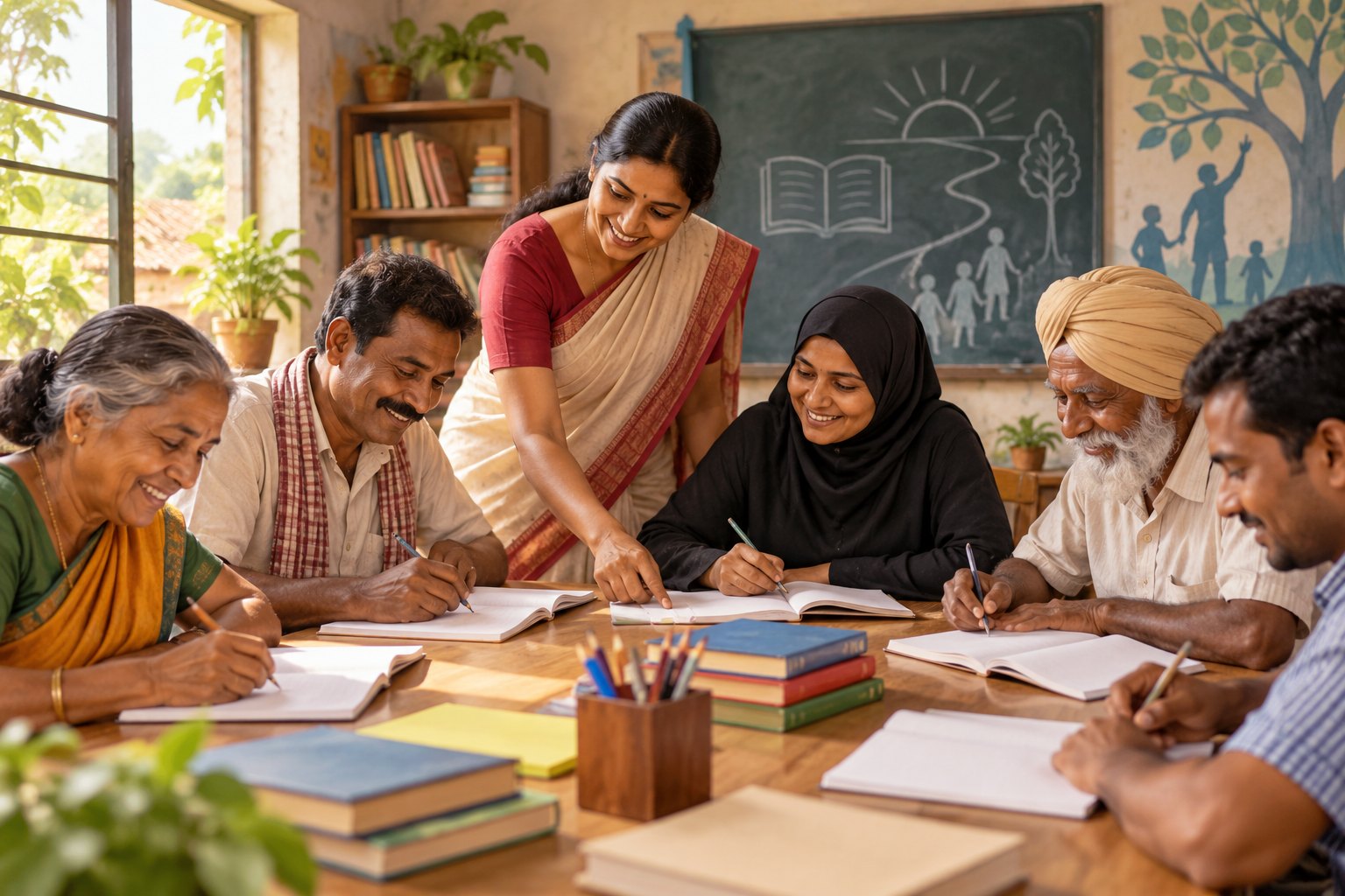 ULLAS, the New India Literacy Programme, and the 95% full-literacy bar