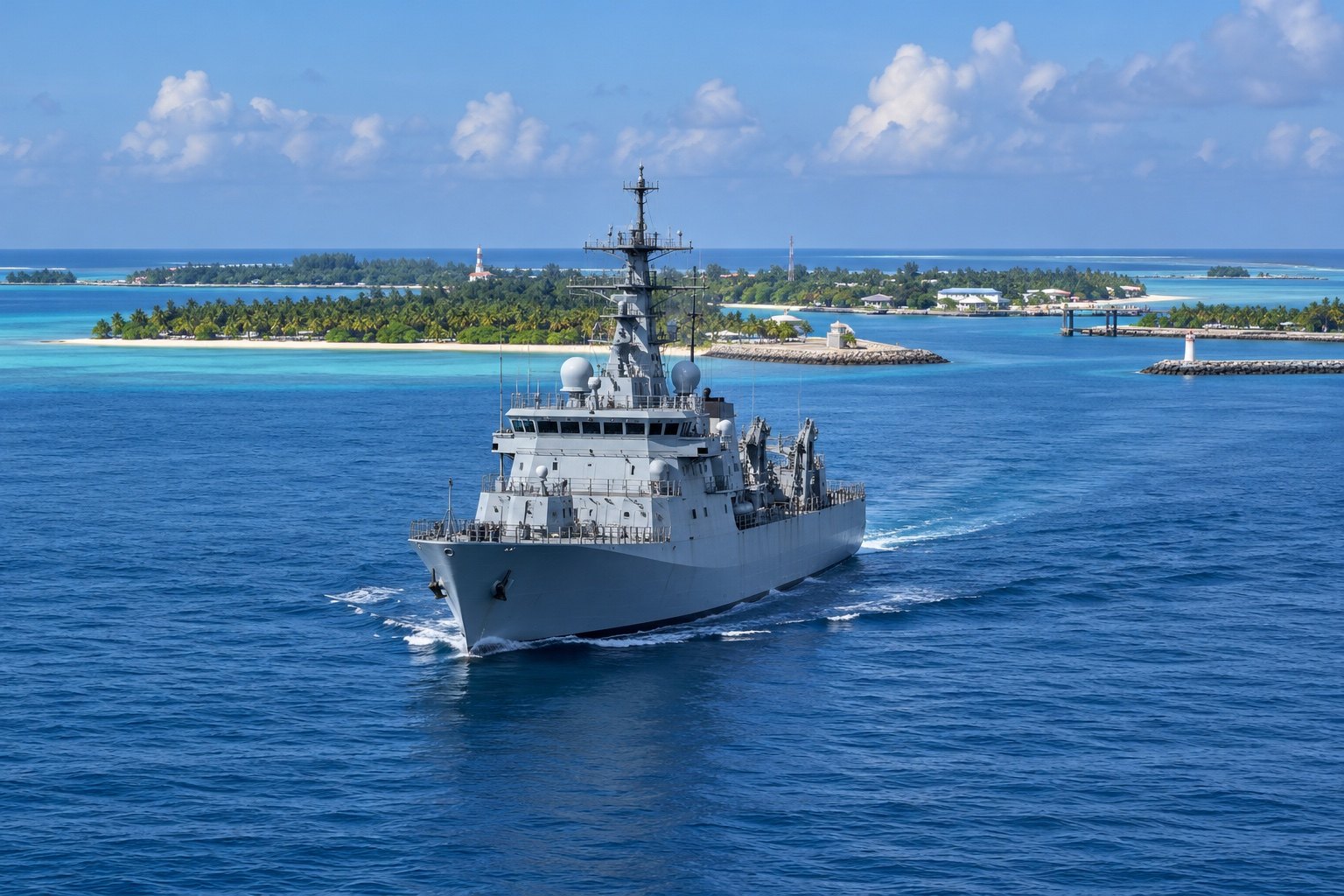 Navy's First Training Squadron reaches Maldives under MAHASAGAR vision