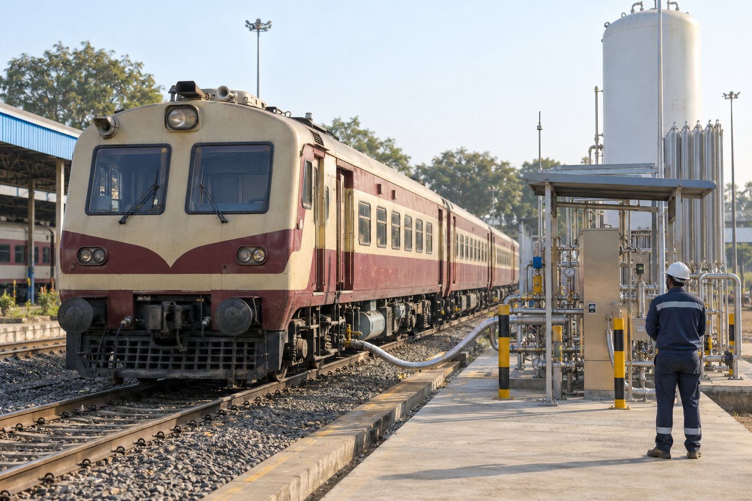 Railways launches first LNG-diesel dual-fuel DEMU train from Sabarmati