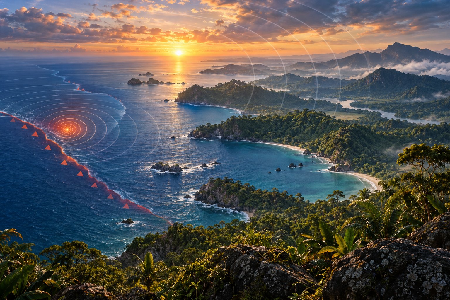 Magnitude 7.7 earthquake strikes Panama on the Pacific Ring of Fire