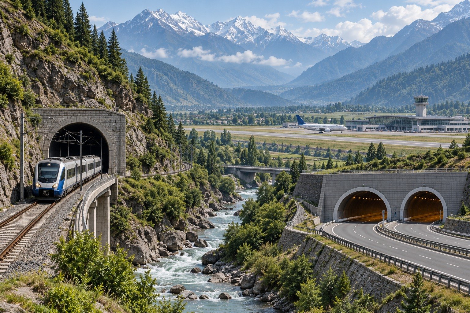 Connectivity infrastructure in Jammu and Kashmir: rail, roads and air