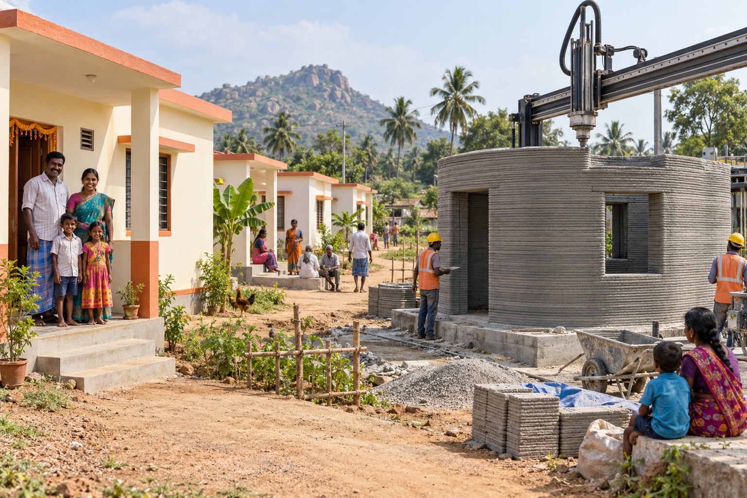 PMAY-G 2.0: 3 lakh Andhra houses, 3D concrete-printed pilot in Guntur